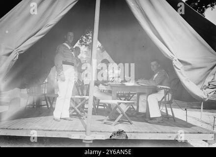 West Point Cadets in Camp Guard House, Glass negatives, 1 negative: glass; 5 x 7 in. or smaller. Stock Photo