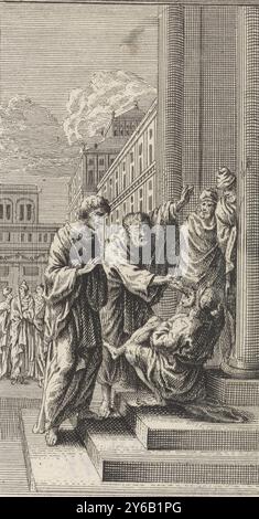 Peter and John heal a paralyzed man at the temple gate, The performance ...