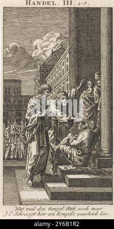 Peter and John heal a paralyzed man at the temple gate, after 1659 ...