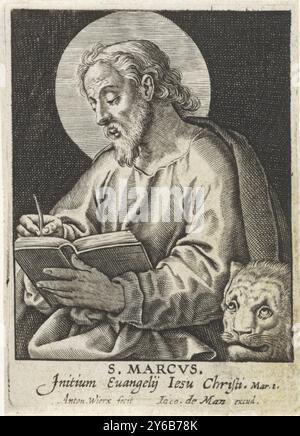 Evangelist Mark, S. Marcvs (title on object), Four evangelists (series ...