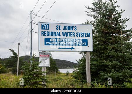 St. John's Regional Water System sign on NL 10 in Bay Bulls ...