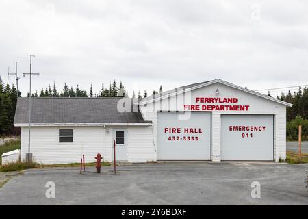 Fire department on NL 10 in Ferryland, Newfoundland & Labrador, Canada Stock Photo