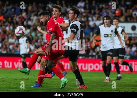 Spanish La Liga EA Sports soccer match Valencia vs Osasuna at Mestalla Stadium in Valencia, Spain. 24th Sep, 2024. 900/Cordon Press Credit: CORDON PRESS/Alamy Live News Stock Photo