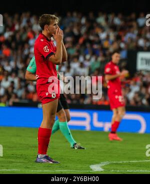 Spanish La Liga EA Sports soccer match Valencia vs Osasuna at Mestalla Stadium in Valencia, Spain. 24th Sep, 2024. 900/Cordon Press Credit: CORDON PRESS/Alamy Live News Stock Photo