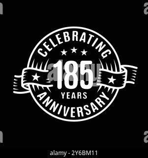185 years logo design template. 185th anniversary vector and ...
