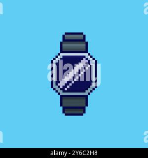 Pixel art watch game asset design Stock Vector