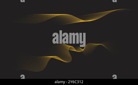 Abstract isometric 3d particle line graph Stock Vector