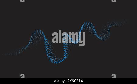 Abstract isometric 3d particle line graph Stock Vector