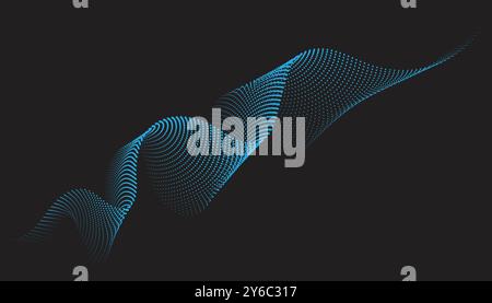 Abstract isometric 3d particle line graph Stock Vector