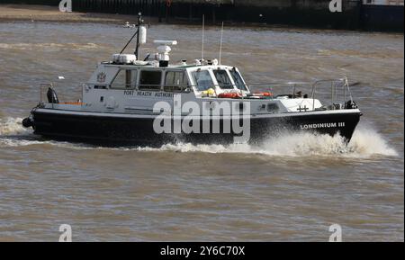 London, UK. 23rd Sep, 2024. Port Health Authority (Londinium III) on the River Thames on 23rd September, 2024 Credit: Action Foto Sport/Alamy Live News Stock Photo