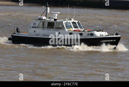 London, UK. 23rd Sep, 2024. Port Health Authority (Londinium III) on the River Thames on 23rd September, 2024 Credit: Action Foto Sport/Alamy Live News Stock Photo