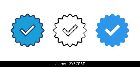 verified icon vector. verification check mark. approved icon Stock Vector