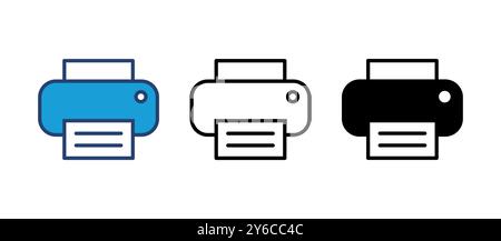 Print icon vector. printer icon vector. Stock Vector