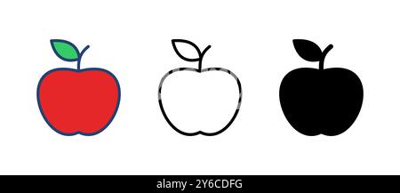 Apple icon vector. Apple vector icon. apple symbols for your web design. Stock Vector