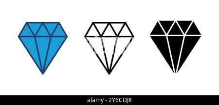 Diamond icon vector. diamond gems vector icon. Stock Vector