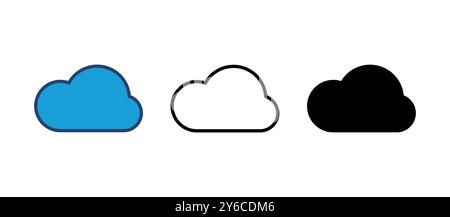 cloud icon vector. cloud vector icon Stock Vector