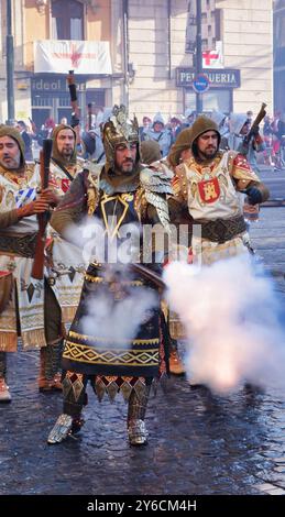 Moors and Christians festival in Alcoy, Spain Stock Photo