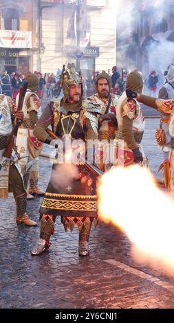 Moors and Christians festival in Alcoy, Spain Stock Photo