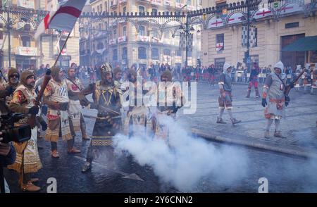 Moors and Christians festival in Alcoy, Spain Stock Photo