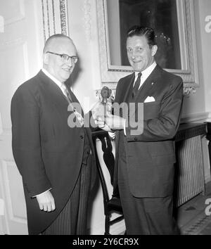 THE LORD MAYOR OF LONDON RALPH PERRING WITH KING BADOUIN AND QUEEN ...