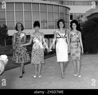 MISS UNIVERSE CONTESTANTS IN MIAMI BEACH, FLORIDA ;  14 JULY 1963 Stock Photo