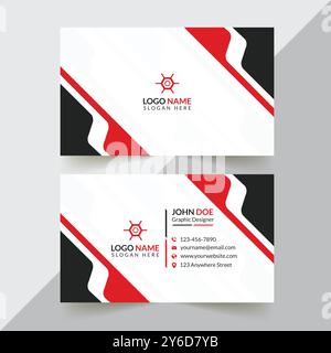Minimal Business Card Design Template Stock Vector