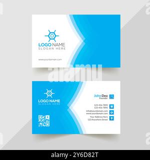 Modern Business Card Design Template Stock Vector