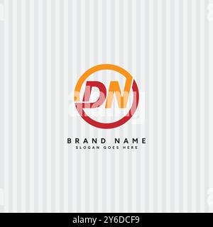 Vector Template for Initial Letter DN Logo - Elegant Monogram Logo for Alphabet D and N Stock Vector