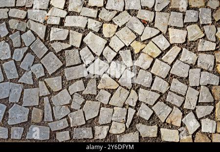 Mosaic on sidewalk in Tijuca neighborhood, Rio de Janeiro, Brazil Stock Photo