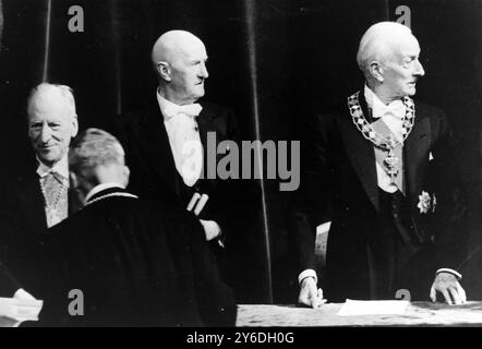 PRESIDENT ANTONIO SENGI OF ITALY AND THE BALZAN PRIZE AWARD IN ROME /  ;  13 MAY 1963 Stock Photo