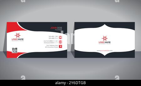 Business Card Design Template Stock Vector