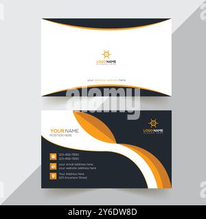 Business Card Design Template Stock Vector