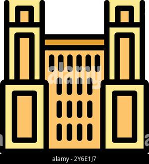 Big ben tower clock showing nine fifteen, a famous monument in london, england Stock Vector