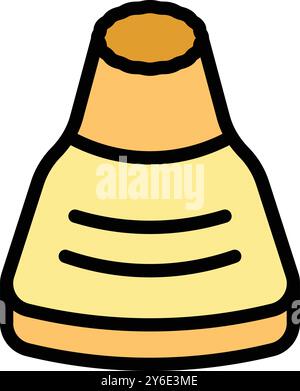 Cartoon style icon of a spacecraft module for space exploration programs launching astronauts to discover the galaxy Stock Vector