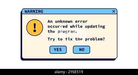 Warning retro window with information in blue color. Stock Vector