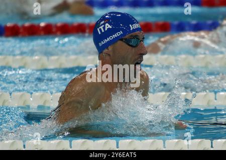 Stefano RAIMONDI (SB9) of Italy in the Para Swimming Men's 100m ...