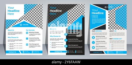 Corporate Flyer Design Template Stock Vector