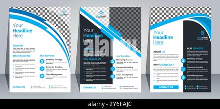 Corporate Flyer Design Template Stock Vector