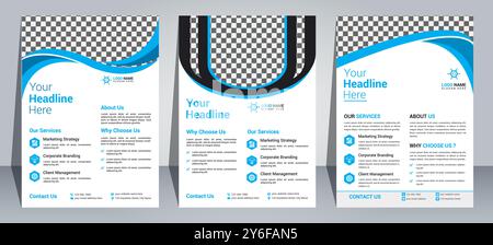 Corporate Flyer Design Template Stock Vector