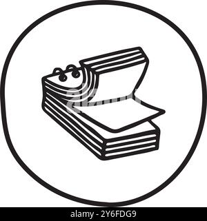 Doodle Notepad icon. Infographic symbol in a circle Stock Vector Image ...