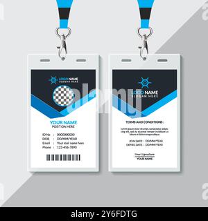 ID Card Design Template Stock Vector