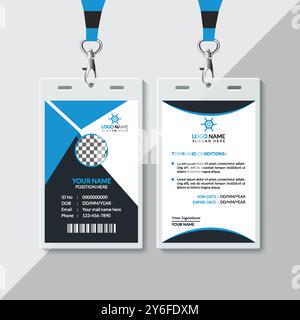 ID Card Design Template Stock Vector