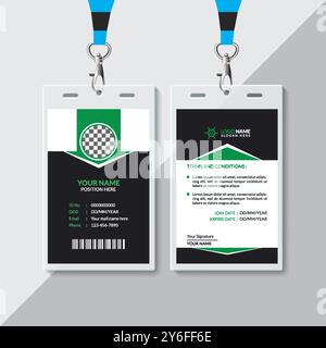 Professional ID Card Design Template Stock Vector