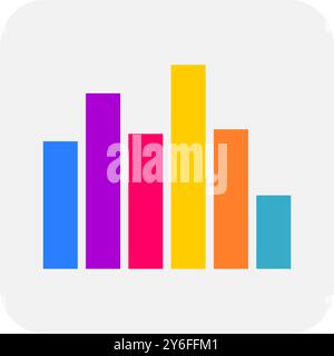 Colorful minimalist audio equalizer icon. Stock Vector