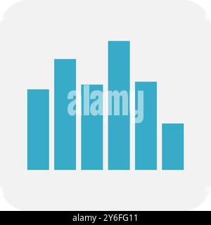 Minimalist audio equalizer icon. Minimalist audio equalizer button. Stock Vector