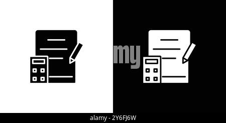 accounting icon set in thin line outline style and linear vector sign Stock Vector