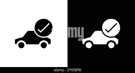 Car insurance icon set in thin line outline style and linear vector sign Stock Vector