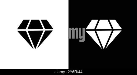 diamond icon set in thin line outline style and linear vector sign Stock Vector