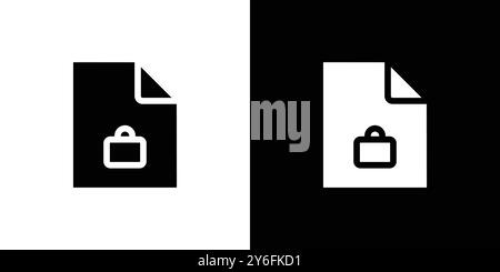 Files and Folders Security icon set in thin line outline style and linear vector sign Stock Vector