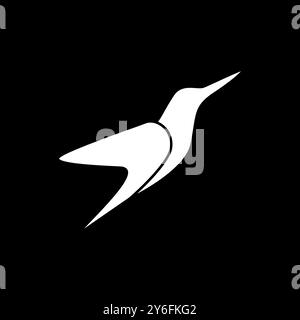 heron bird flying flat modern logo design vector Stock Vector